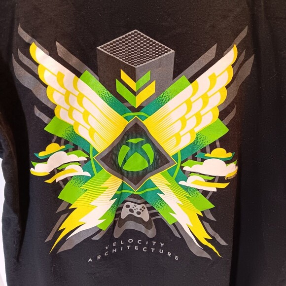 Xbox T Shirt Men L Black Series X Velocity Architecture Video Game Graphic Logo - Picture 4 of 6